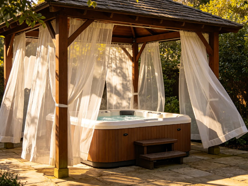 Hot Tub Gazebos and Pergolas: Designing a Year-Round Oasis